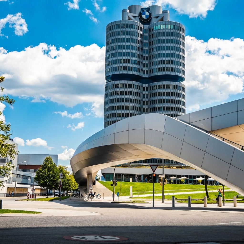 BMW Welt futuristic showroom