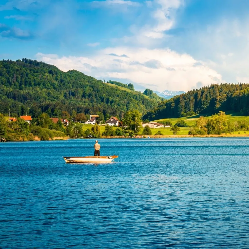 Ludwig II memorial cross in water